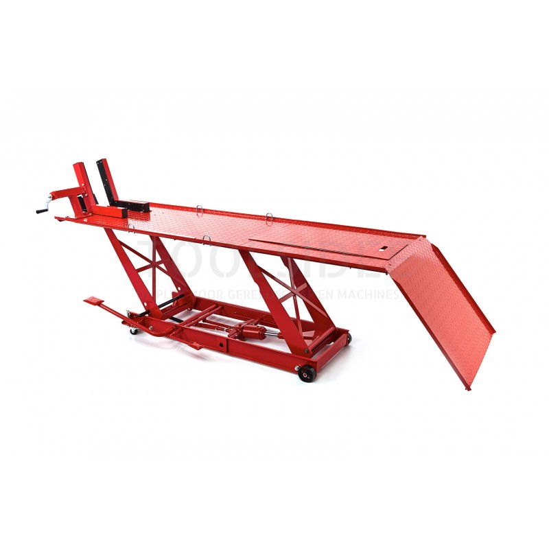 HBM 300 hydraulic motor lift table with luxurious front wheel clamp