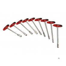 HBM 9-stykke T-håndtak socketnøkkel sett, socketnøkkel sett HBM 9-stykke T-håndtak socketnøkkel sett, socketnøkkel sett