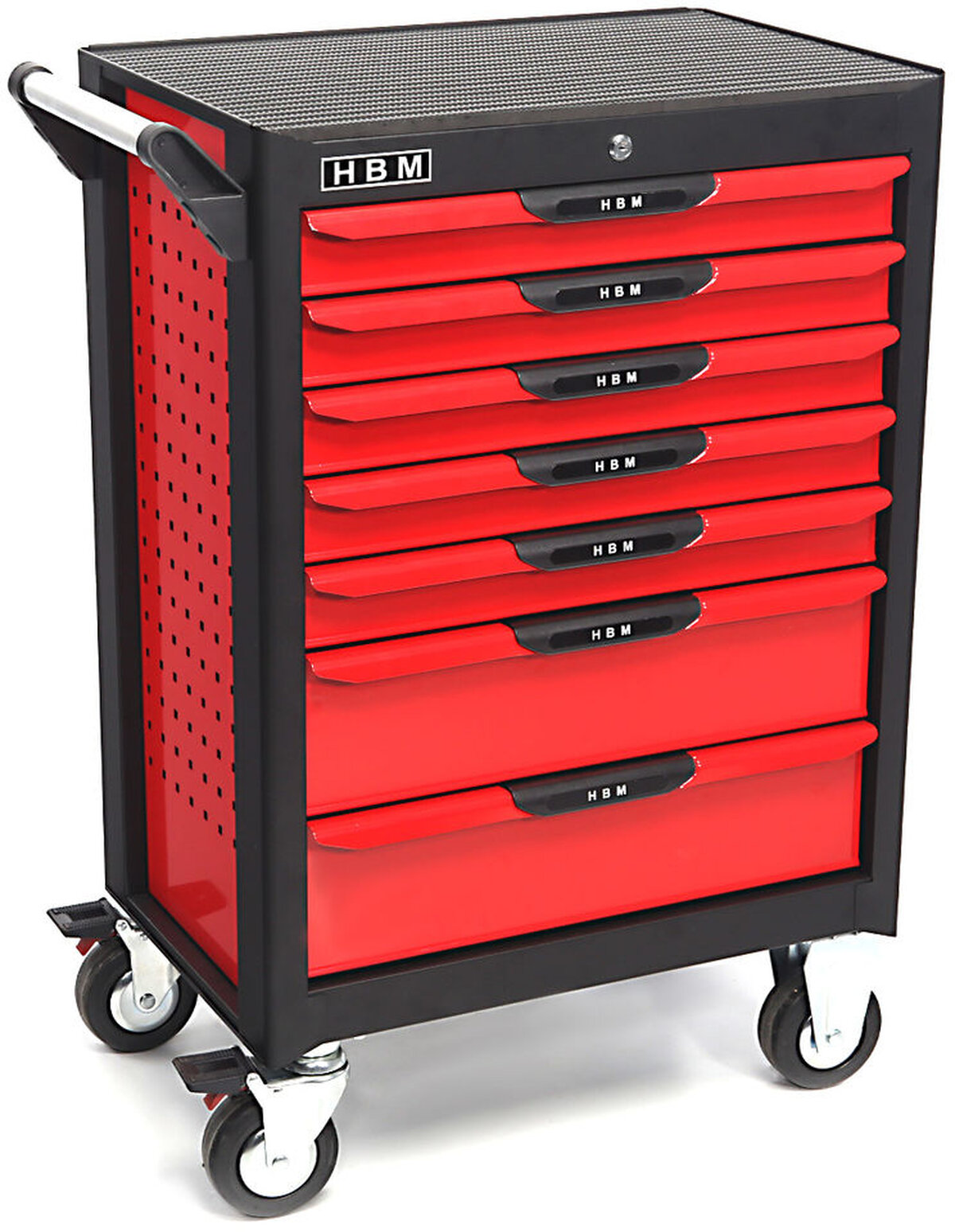 HBM Professional 283 stykke Deluxe Filled Tool Trolley RED