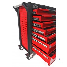 HBM Professional 283 stykke Deluxe Filled Tool Trolley RED