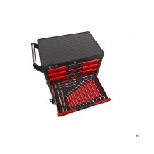 HBM Professional 283 stykke Deluxe Filled Tool Trolley RED
