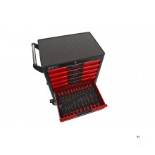 HBM Professional 283 stykke Deluxe Filled Tool Trolley RED