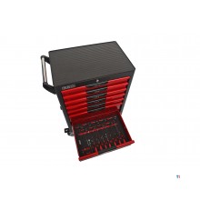 HBM Professional 283 stykke Deluxe Filled Tool Trolley RED