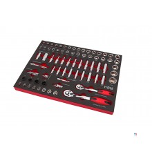 HBM Professional 283 stykke Deluxe Filled Tool Trolley RED