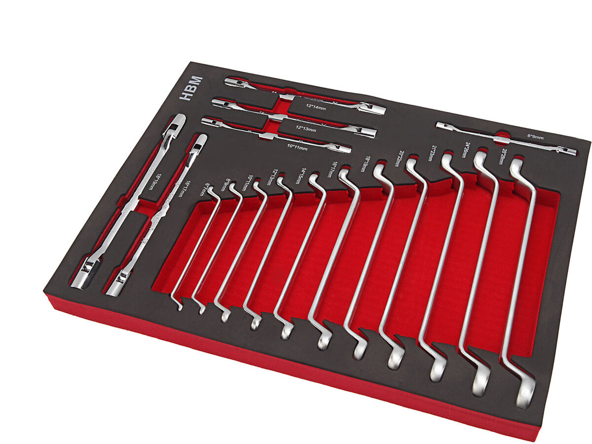 HBM Professional 283 stykke Deluxe Filled Tool Trolley RED