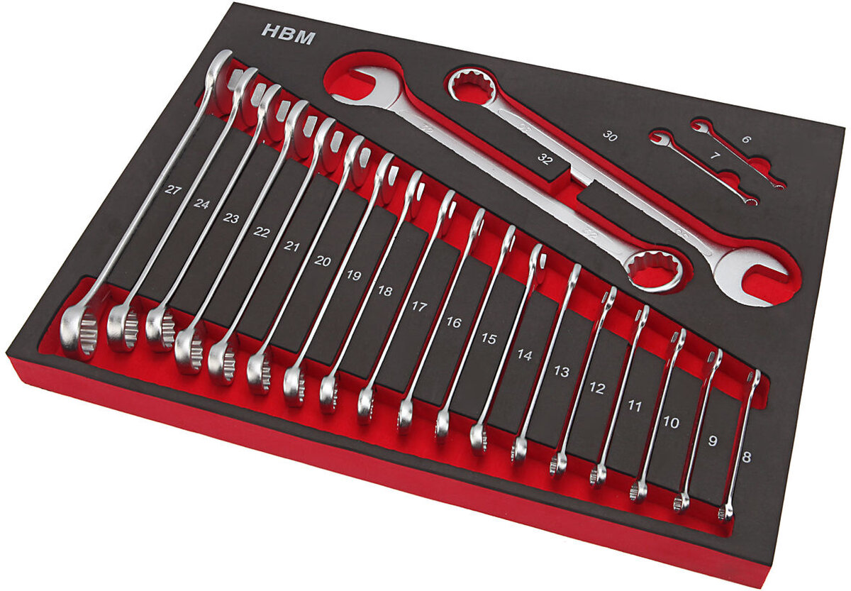 HBM Professional 283 stykke Deluxe Filled Tool Trolley RED