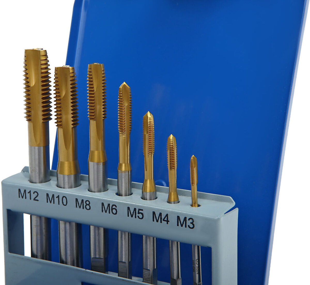 HBM 7-delt HSS - Tinbelagt maskinhanesæt M3-12
