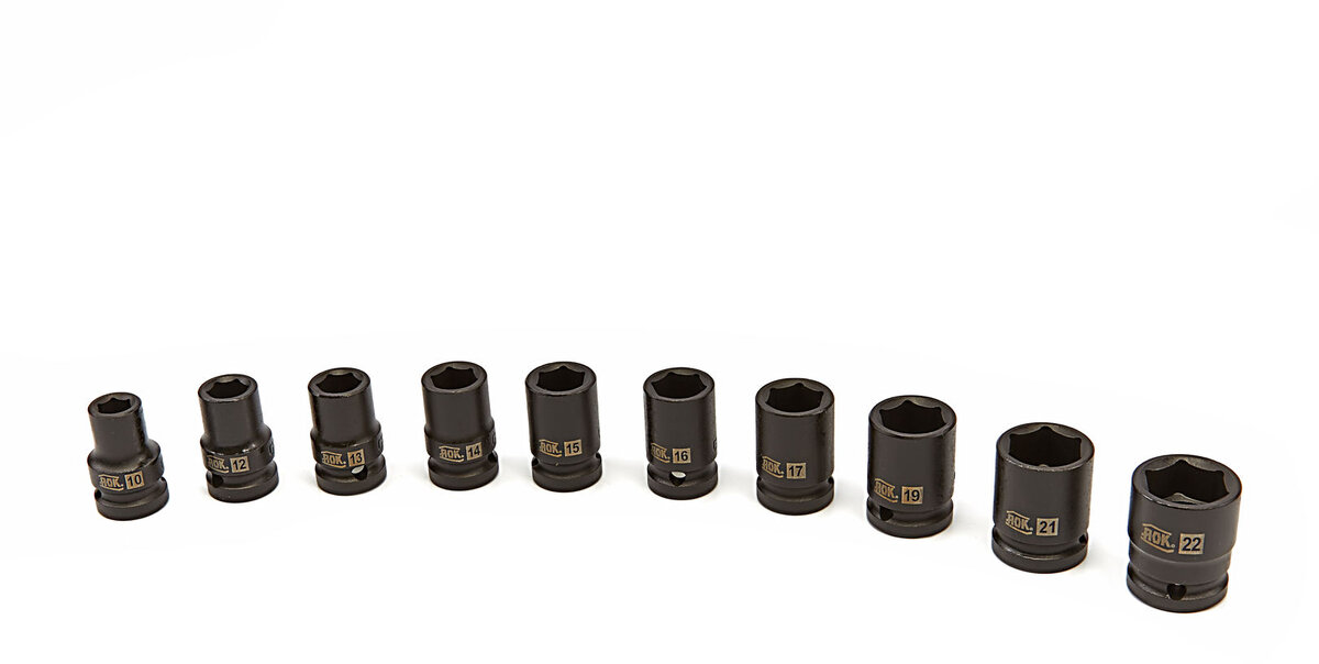 AOK 10-teiliger 1/2 Kraft-Steckschlüssel-Satz