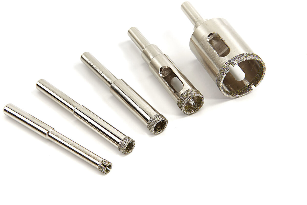 HBM 5 Piece Diamond Hole Saw Set HBM 5 Piece Diamond Hole Saw Set