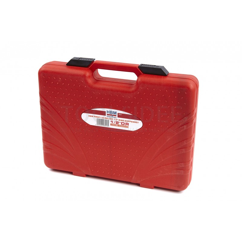 HBM Profi 32-Delige 1/2 Ribe Doppenset HBM Profi 32-Delige 1/2 Ribe Doppenset