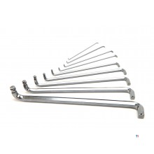 HBM Profi 9-stykke metrisk lang unbracon nøkkel sett med ekstra korte hoder