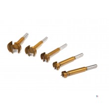 HBM 5-piece hinge drill set - forstner drill set 15 to 35 mm. HBM 5-piece hinge drill set - forstner drill set 15 to 35 mm.
