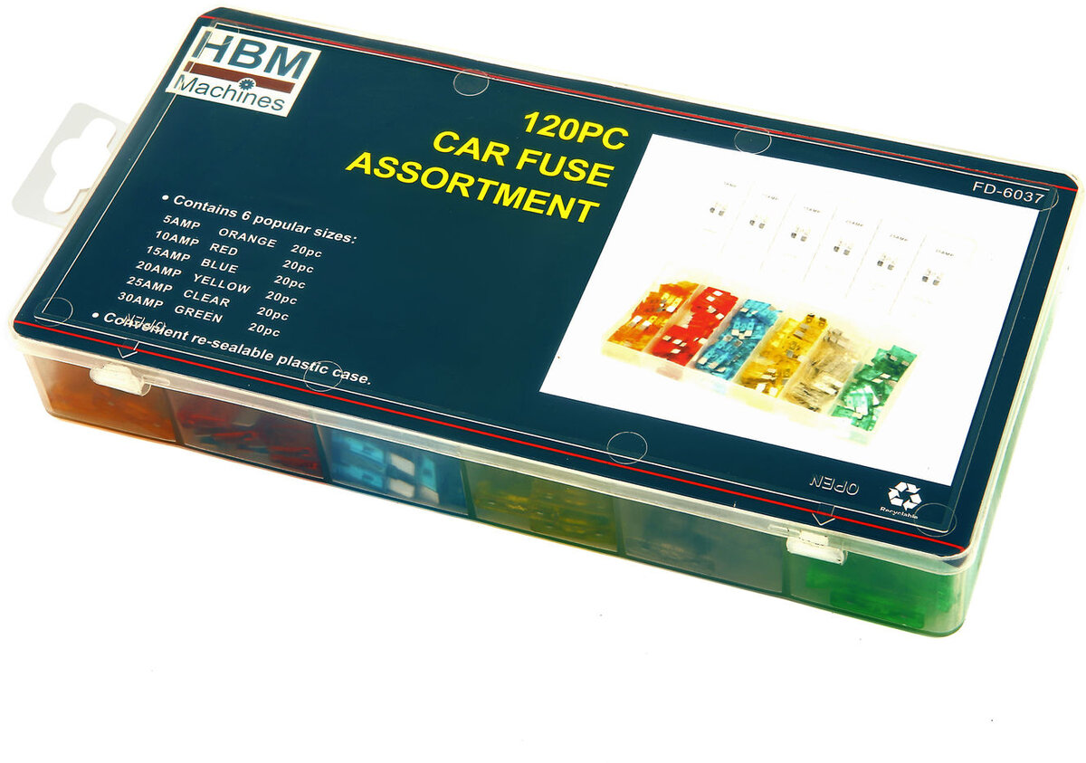 HBM 120 Delig Auto Zekeringen Assortiment