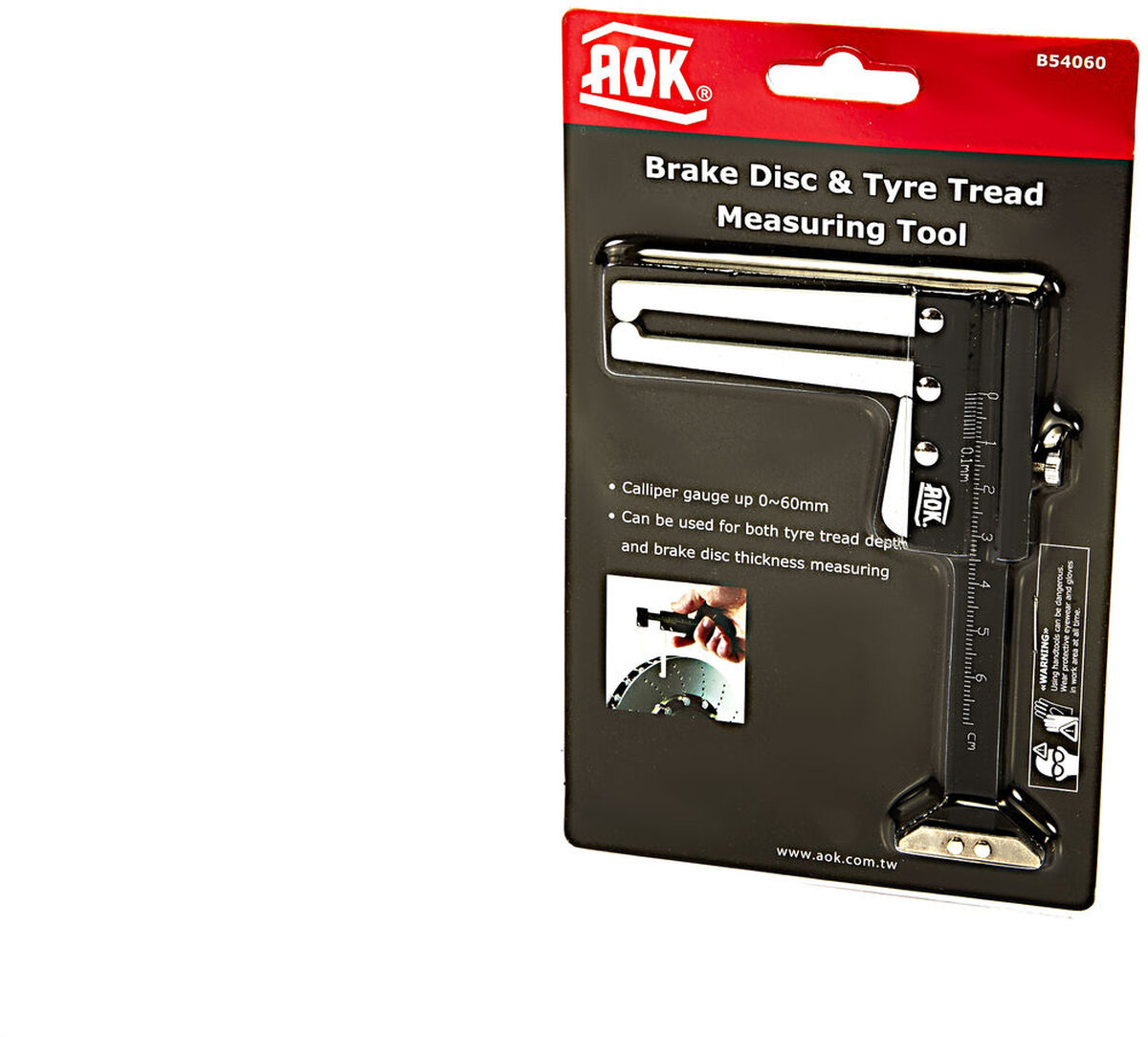 AOK Bremseskive Tykkelse og dekkprofil Dybdemåler AOK Bremseskive Tykkelse og dekkprofil Dybdemåler