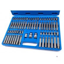 HBM 75 Piece Hex, Torx, Spline ja Ribe Socket Set