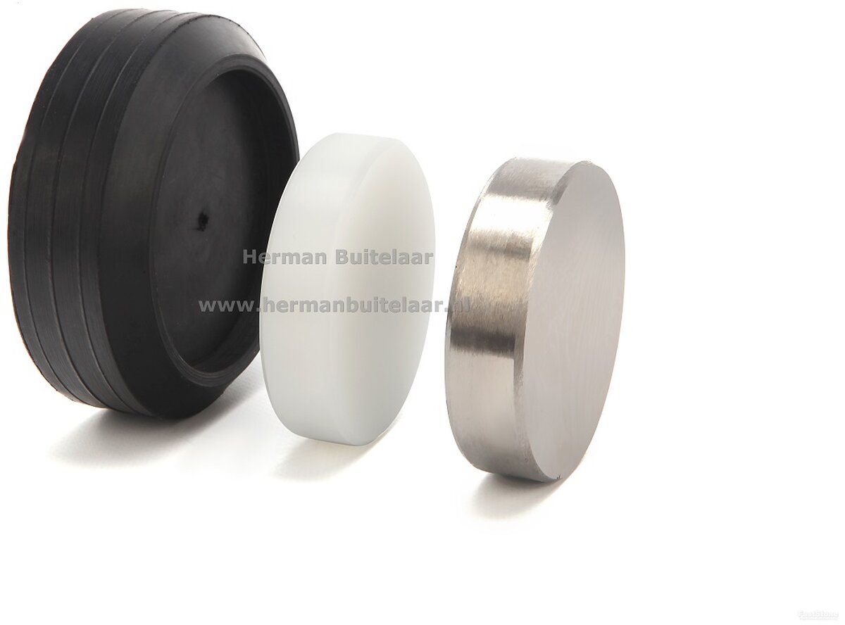 HBM 75 mm. Stalen en Nylon Aambeeld in Rubberen Houder