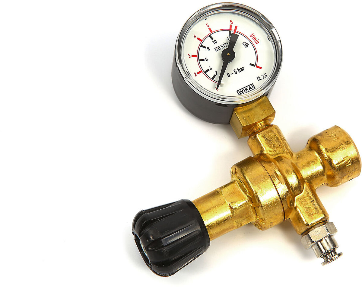 HBM Druckminderer mit Manometer für MIG-MAG Einwegflasche HBM Druckminderer mit Manometer für MIG-MAG Einwegflasche