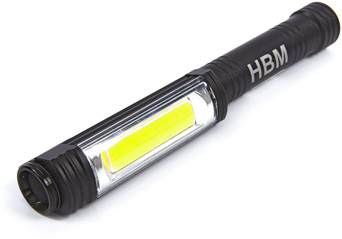 Hbm professionel LED aluminium mini lommelygte med magnetisk base 400 lumen Hbm professionel LED aluminium mini lommelygte med magnetisk base 400 lumen