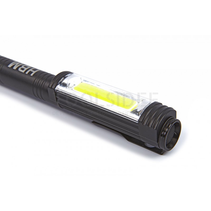 HBM professionelle LED Aluminium Mini-Taschenlampe mit Magnetfuß 400 Lumen