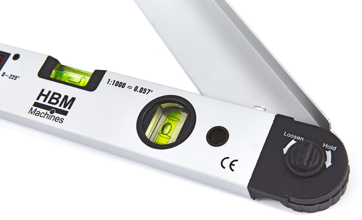 HBM 400 mm Digitale Hoekwaterpas - Zweihaak