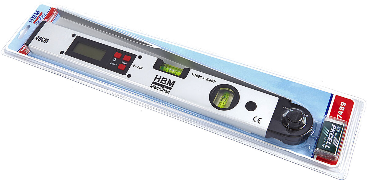 HBM 400 mm Digitale Hoekwaterpas - Zweihaak