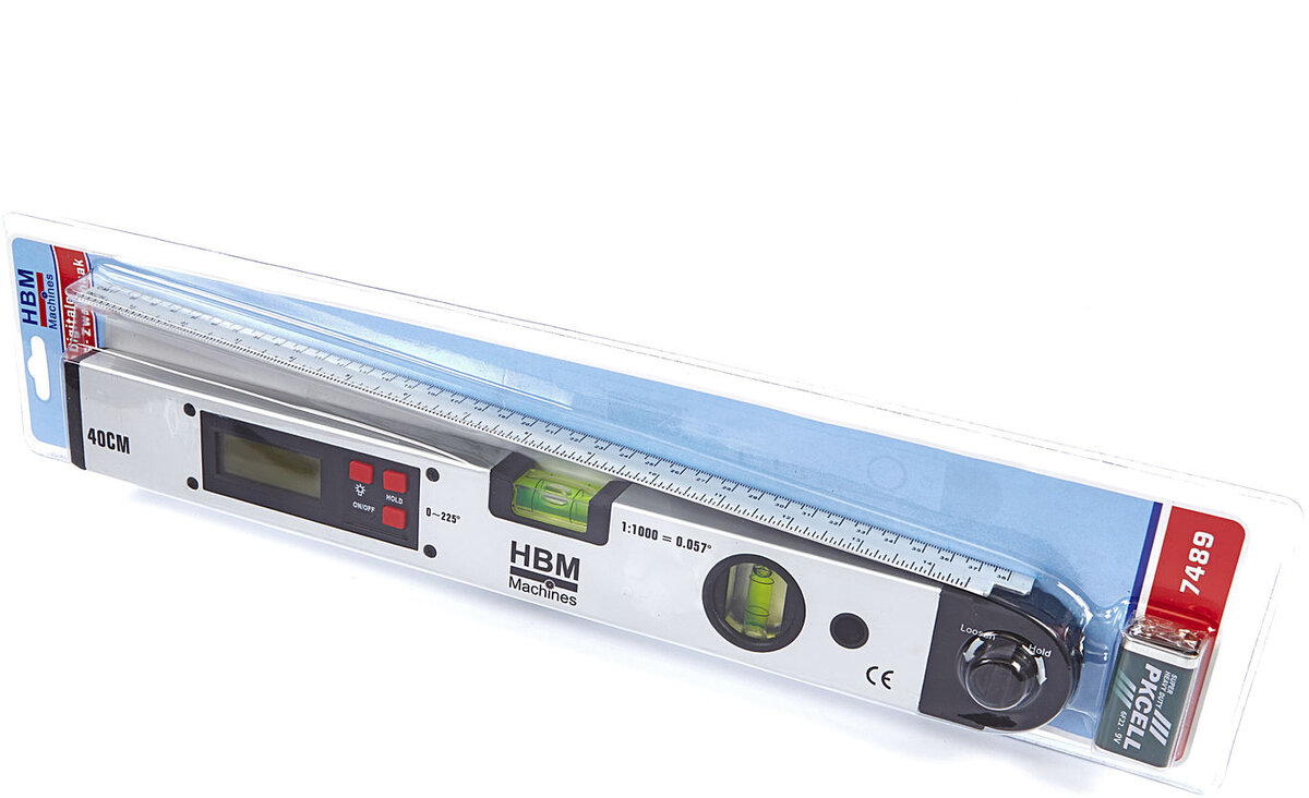 HBM 400 mm Digitale Hoekwaterpas - Zweihaak