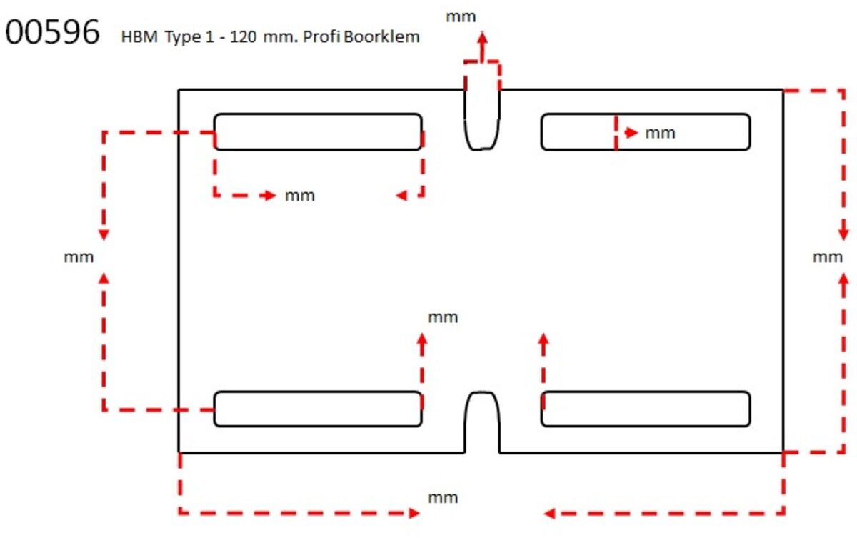HBM type 1 - 120 mm. professional drill clamp