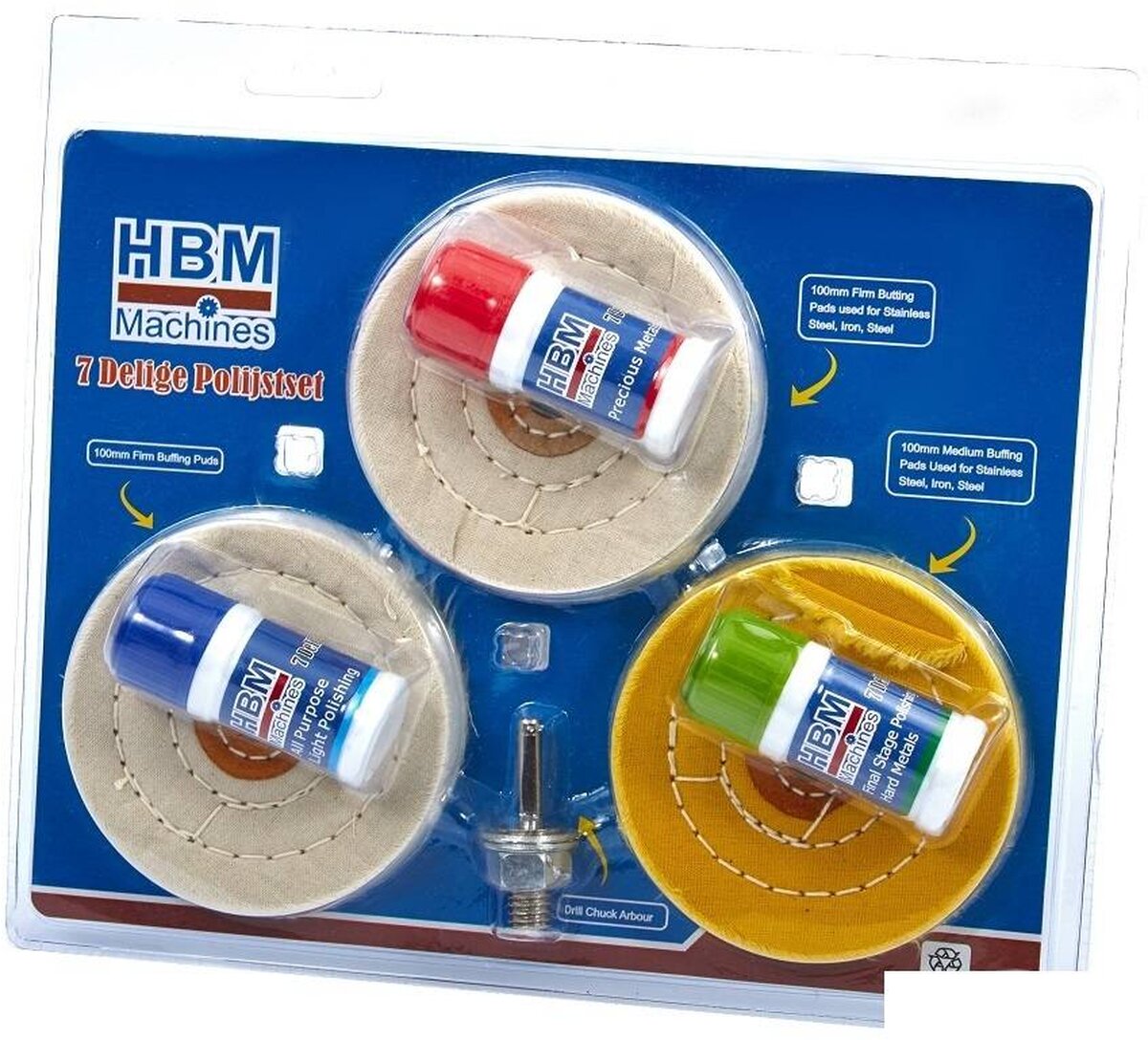 HBM 7 Delige Polijstset