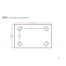 HBM Profi 200 mm. Dreiehjul med brems