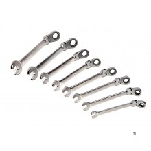 AOK 12-delt professionel vippering, skralde, nøglesæt med åben ende