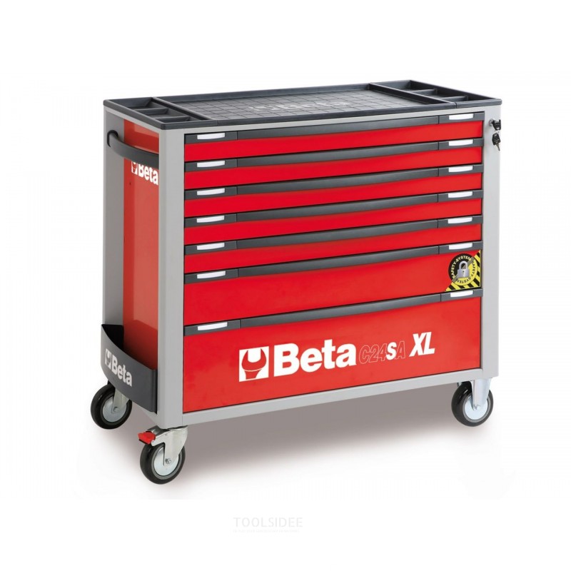 Beta 7 Drawers XL työkalukärry punainen - C24SA-XL 7/R - 024002273