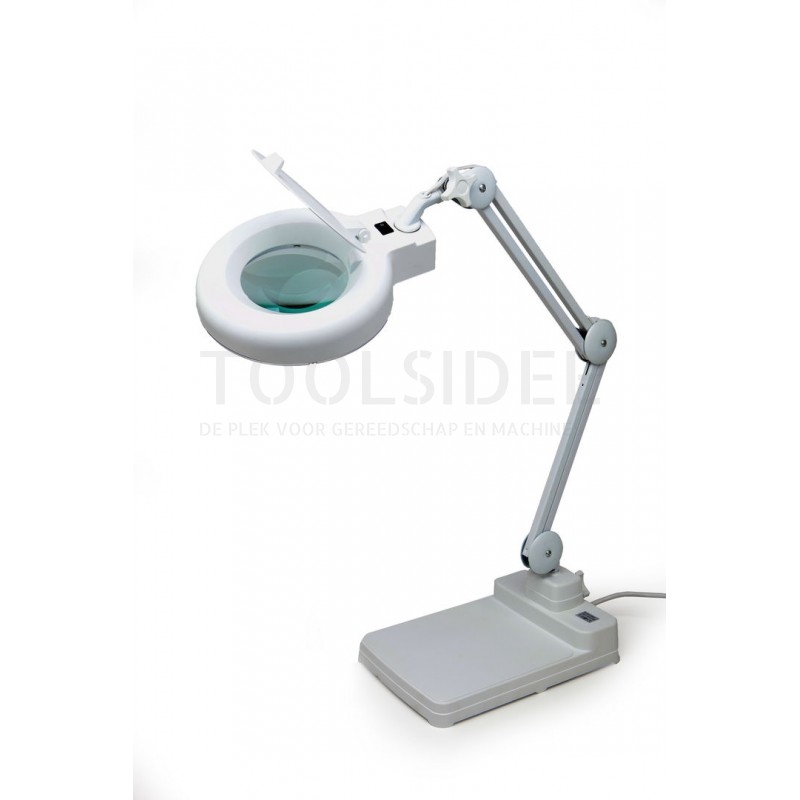 HBM adjustable magnifying lamp with LED lighting, table model