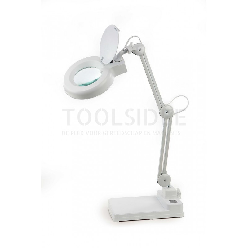 HBM adjustable magnifying lamp with LED lighting, table model