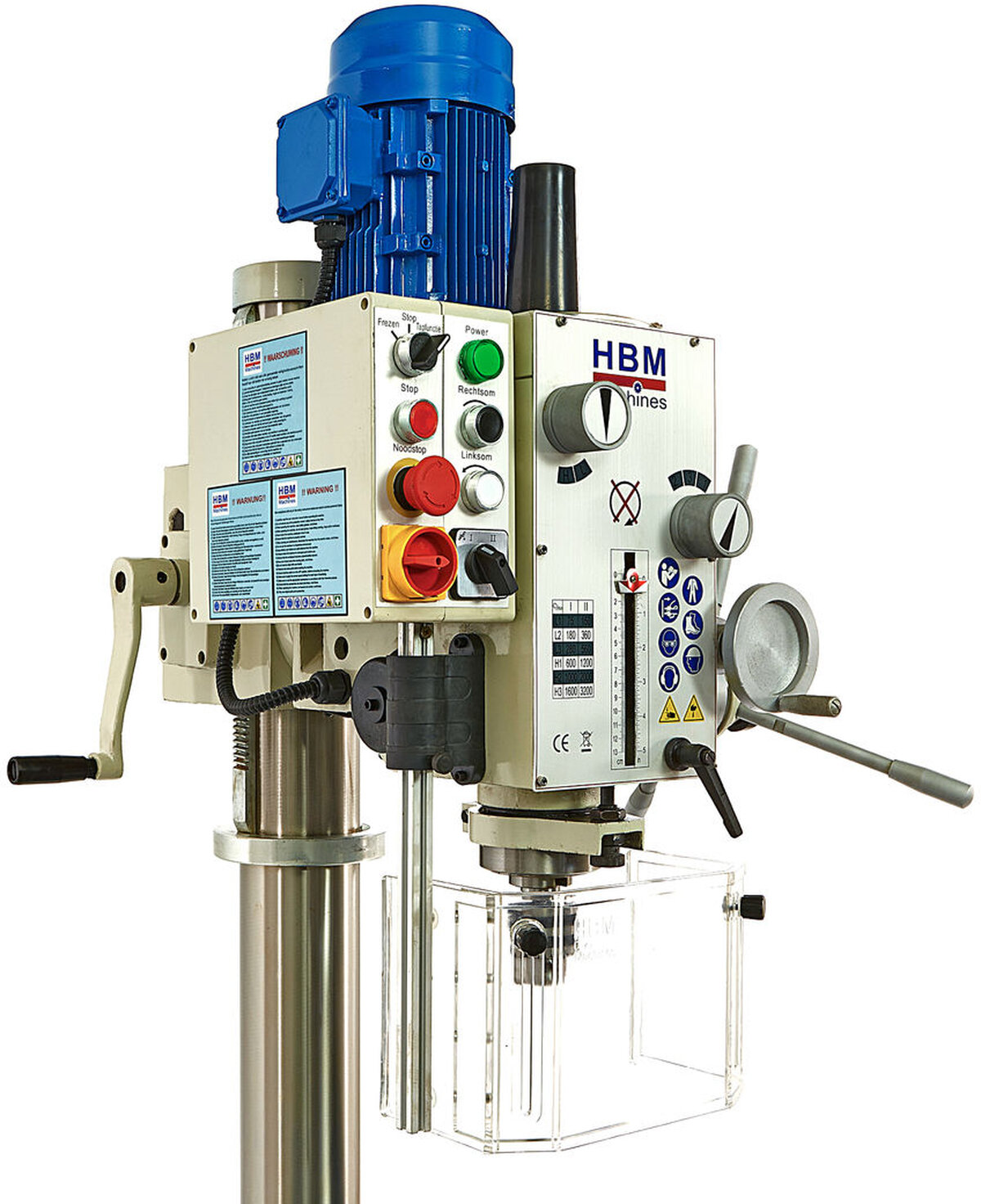 HBM 40 mm. professional gear driven drill press