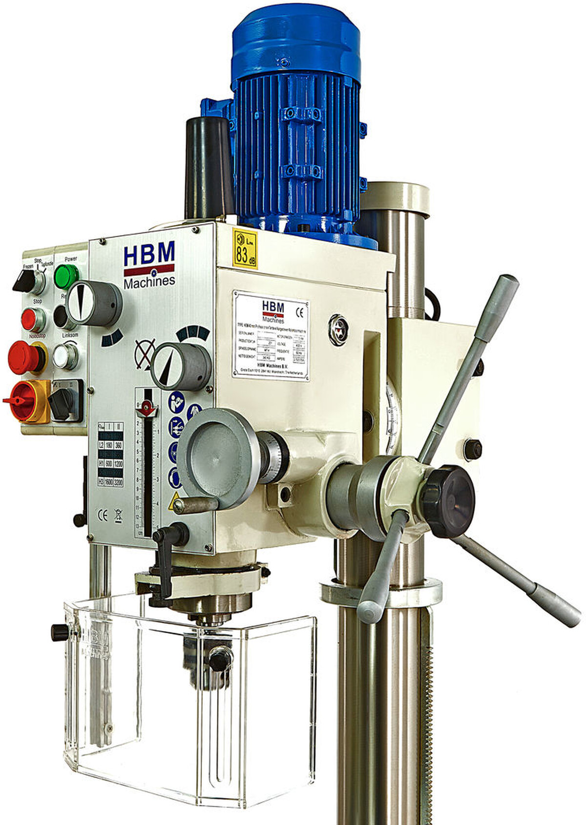 HBM 40 mm. professional gear driven drill press
