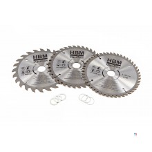  HBM 160mm. 3-osainen ammattipyörösahan teräsarja upposahalle