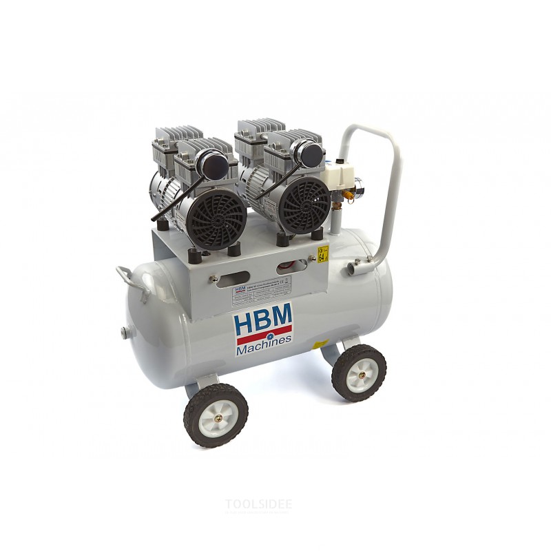 HBM 50 liters professionel støjsvag kompressor