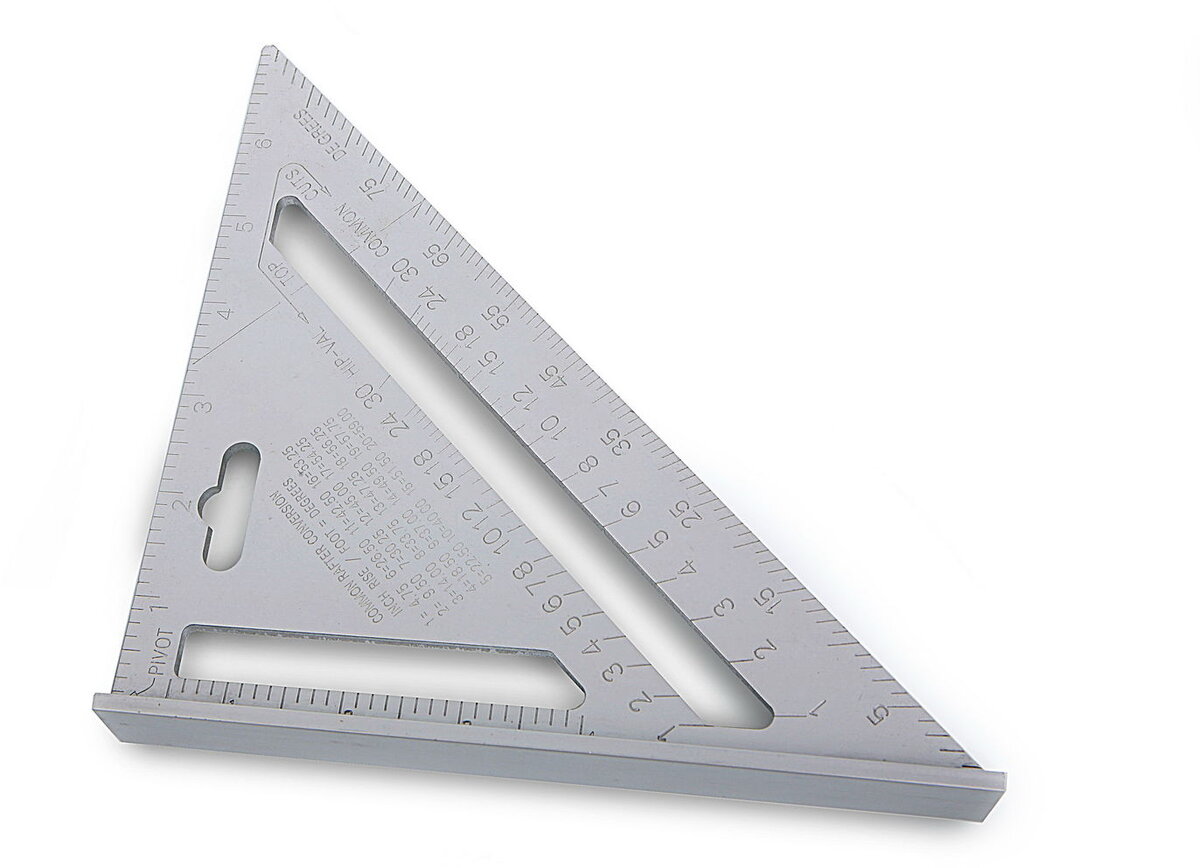 Hbm aluminium vinkeltrekant - firkantet krog - måletrekant