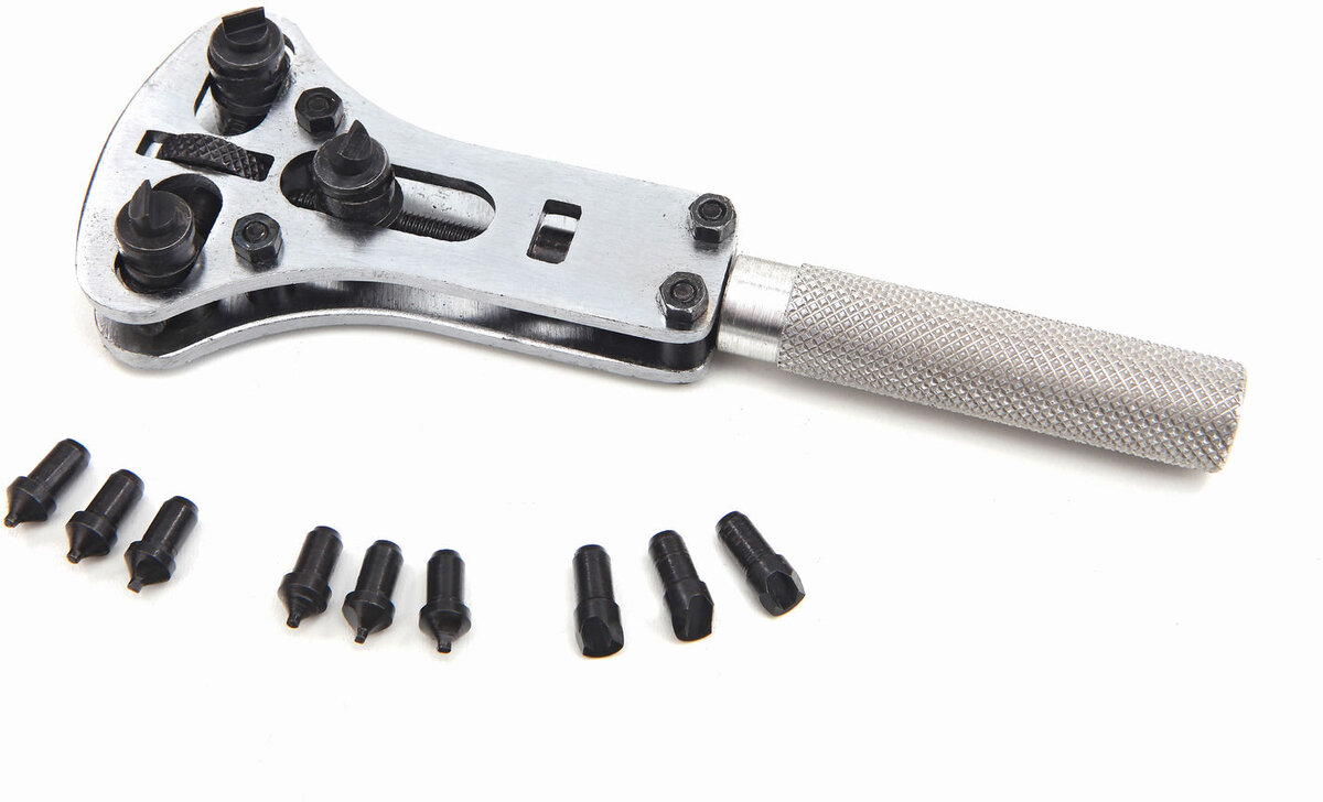 HBM Uhrengehäuseöffner Modell 1 mit Holzschatulle