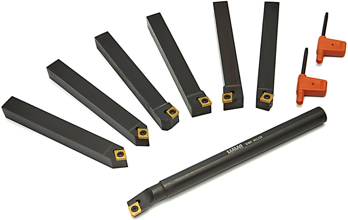 HBM 7 Delige Beitelset Met HM Wisselplaten