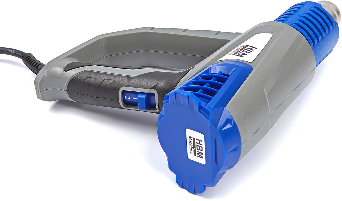 HBM Justerbar Hot Air Gun Deluxe 2000 Watt inkludert 6 tilbehør
