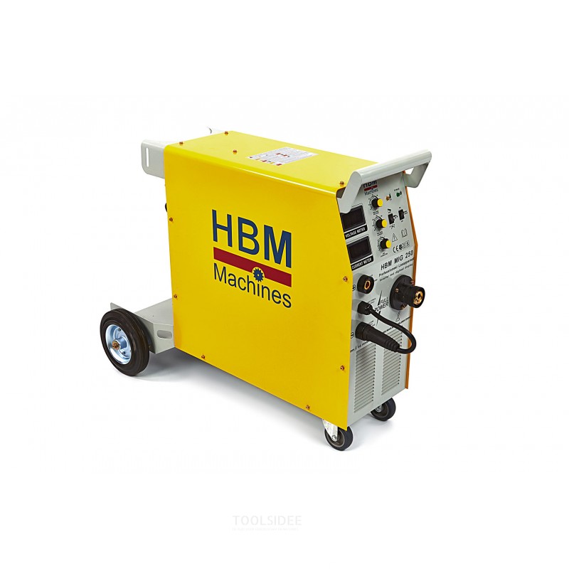 Machine de soudage professionnelle HBM MIG250 avec affichage numérique et technologie IGBT