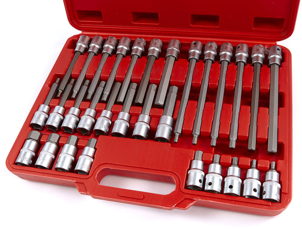 HBM Profi 30-Piece 1/2 Inbus socket sett