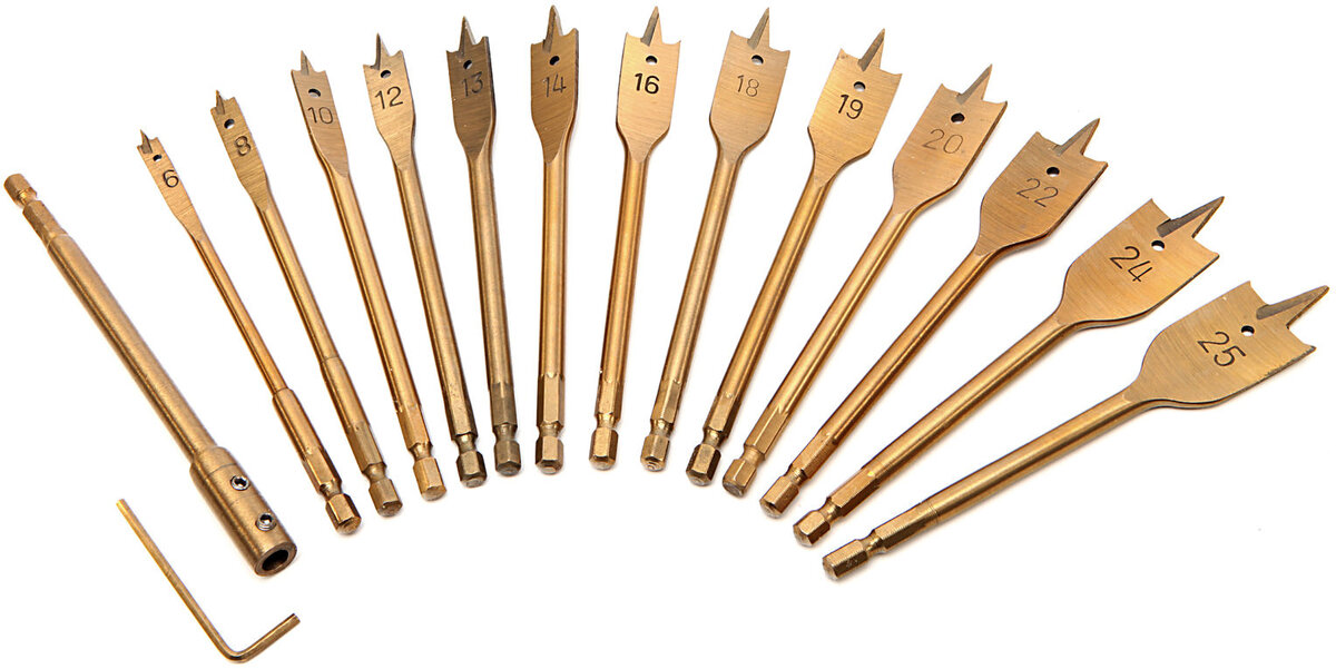 Hbm 14-delt hastighedsboresæt 6 - 25 mm.