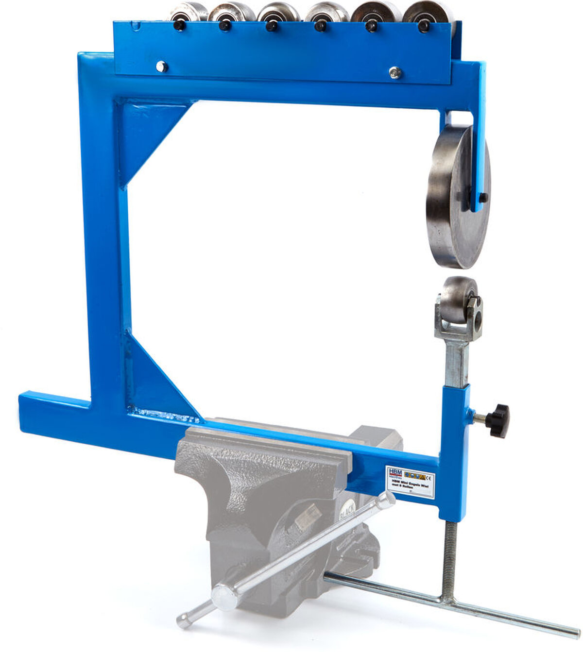 HBM Mini English Wheel med 8 ruller