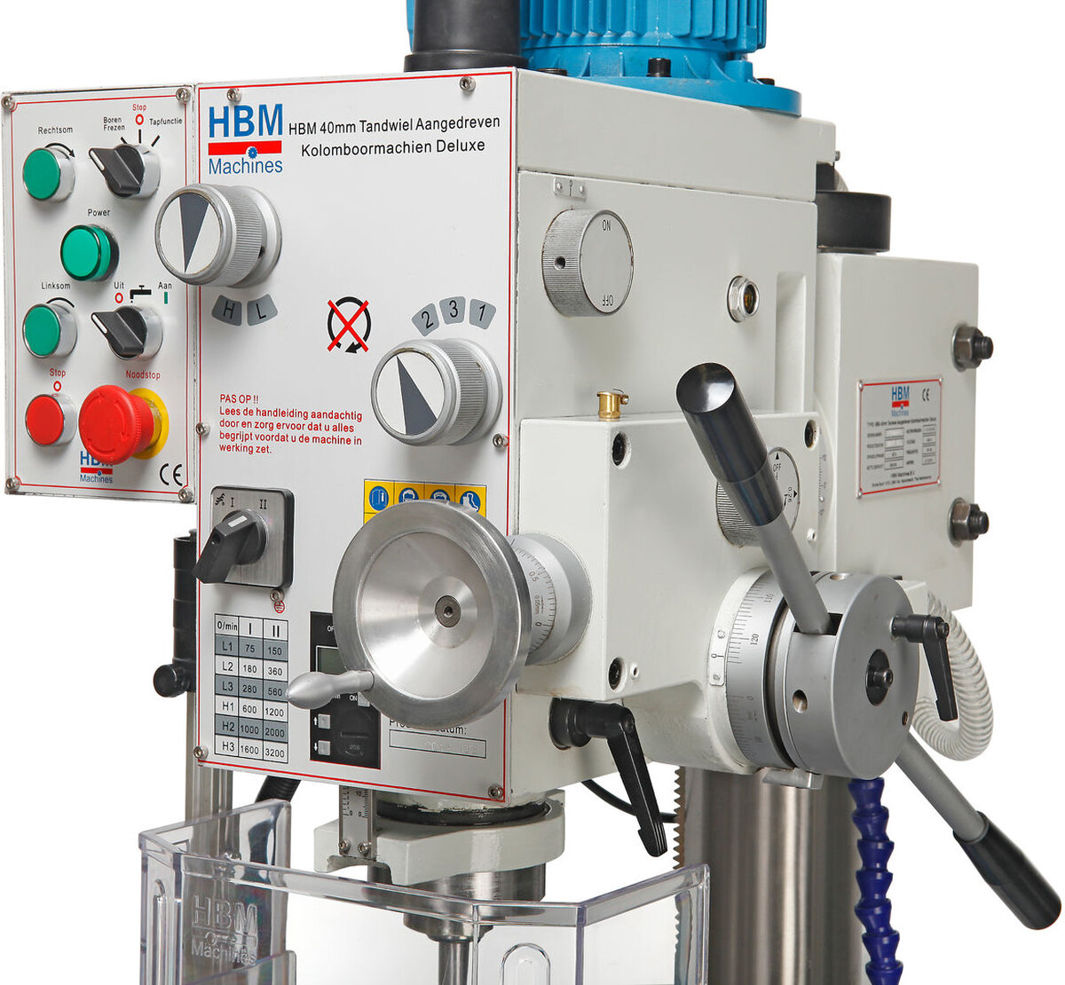 HBM 40 mm. Geardrevet kolonne boremaskinen Deluxe 400V HBM 40 mm. Geardrevet kolonne boremaskinen Deluxe 400V