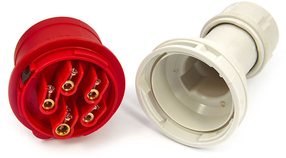 HBM Cee Form Stekker 400 Volt 16A, 5 Polig, 6h, IP44