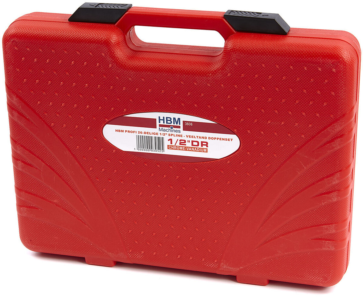 HBM profi 26-piece 1/2 spline - multi-tooth socket set HBM profi 26-piece 1/2 spline - multi-tooth socket set