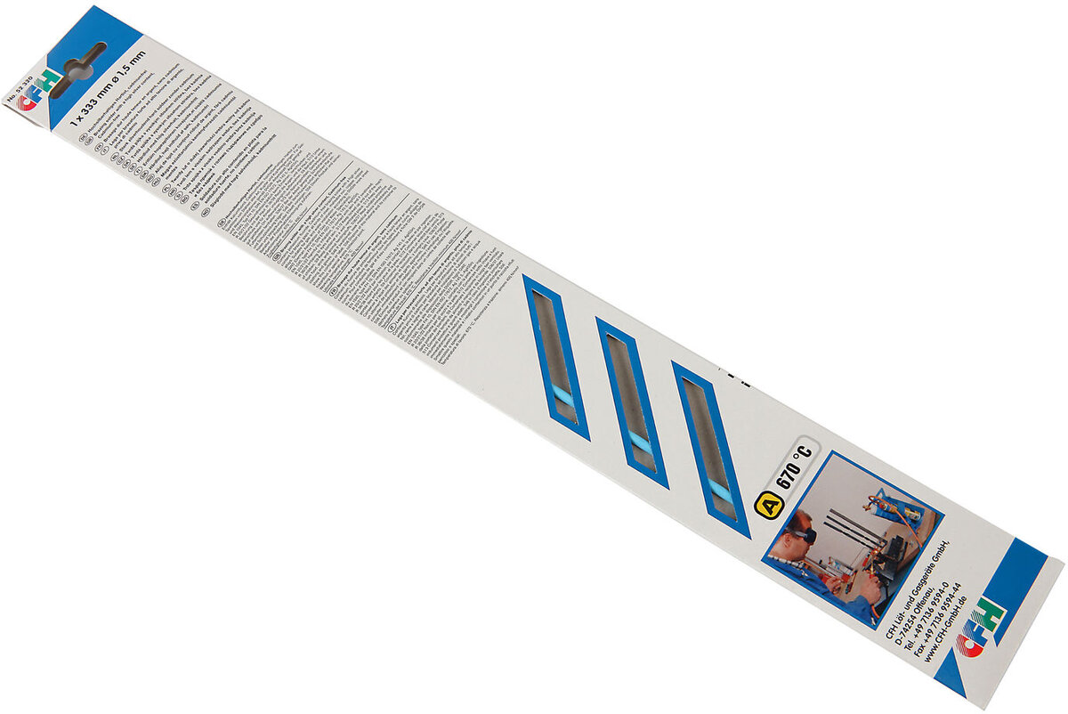 CFH 1 bar of silver braze solder cadmium-free 333 x 1.5 mm.