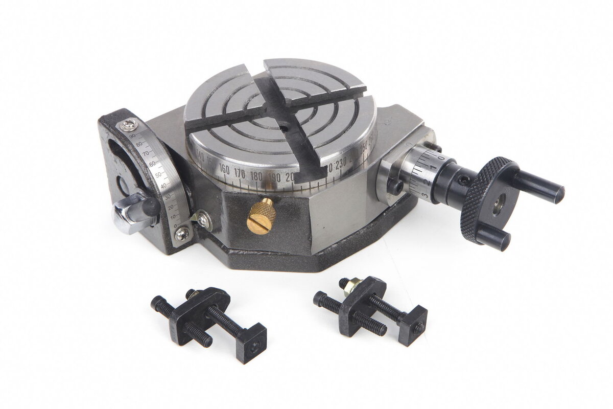 HBM 100 mm kippbarer Teilungstisch mit Spannsatz Modell 1